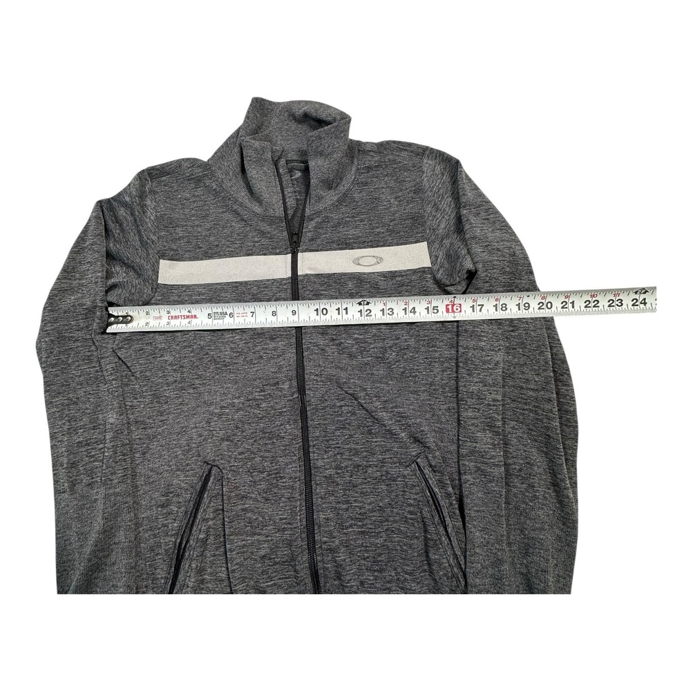 Oakley‎ Men Heathered Gray Full Zip Hoodie Jacket Athletic Sportswear Size Large - Picture 5 of 7